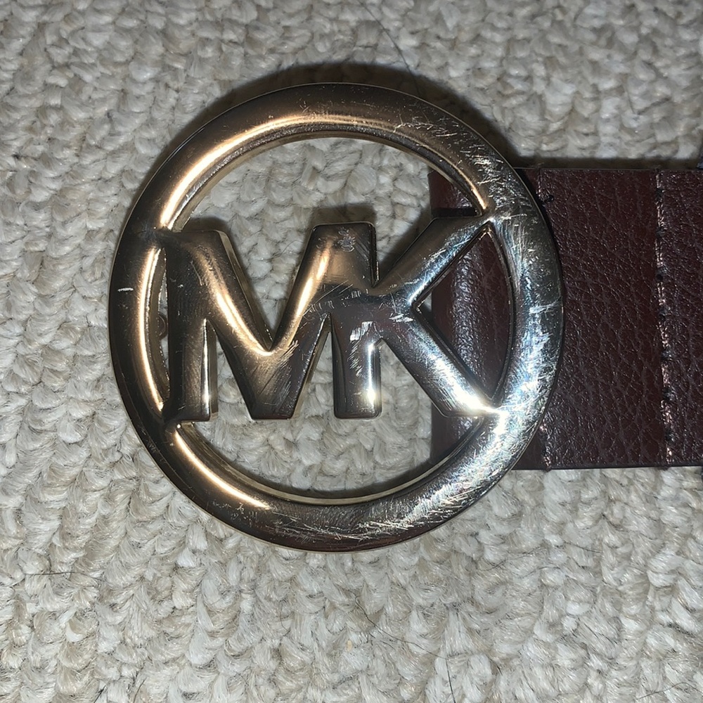 Michael Kors brown leather belt